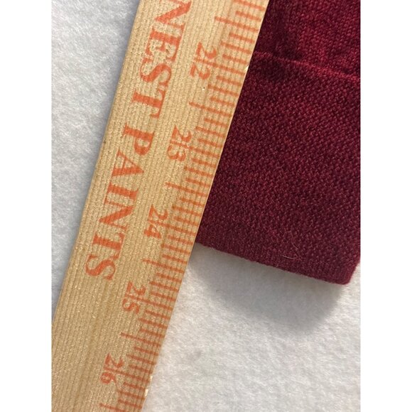 Black Brown 1826 Mens V-Neck Sweater S Merino Wool Burgundy Long Sleeve Made In - Picture 5 of 9